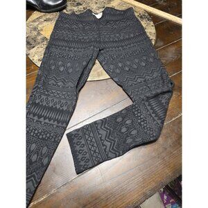 Mudd Black Patterned Leggings Y2K Vintage Women's Size Small